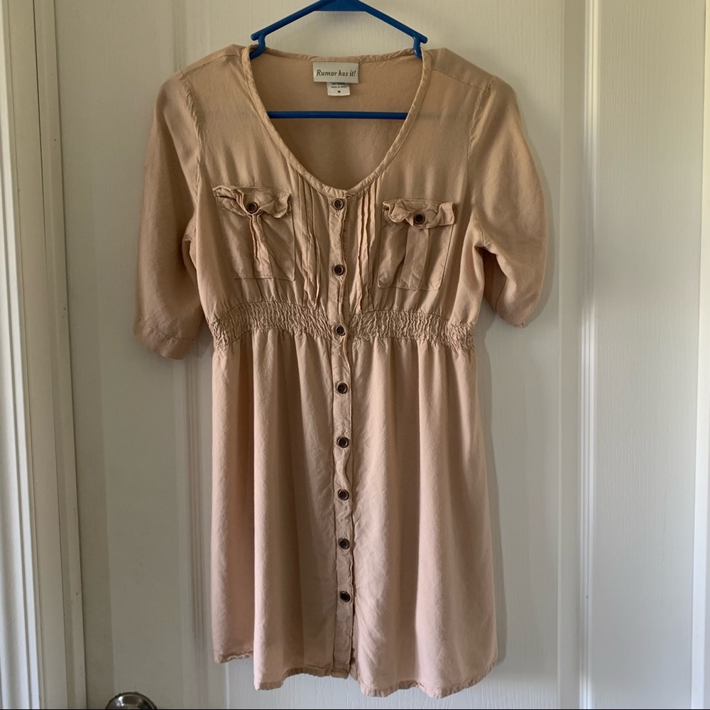 Cute button front maternity tunic